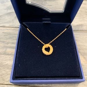 Gold Swarovski Loving Heart Necklace